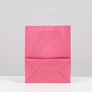 Пакет подарочный крафт «Pink» 22 х 12 х 27 см фото